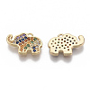 Brass Micro Pave Cubic Zirconia Charms KK-R126-005-NF-2