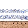 Electroplate Transparent Glass Beads Strands EGLA-N057-02A-M-5