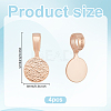 4Pcs 925 Sterling Silver Glue-on Flat Pad Bails STER-PH0004-37-2