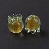 Handmade Gold Foil Lampwork Glass Beads X1-LAMP-G158-02B-3