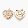 Brass Micro Pave Cubic Zirconia Pendants ZIRC-G148-06-4