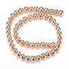 Electroplate Non-magnetic Synthetic Hematite Bead Strands G-Q466-12mm-04-2