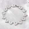 Brass Pave Cubic Zirconia Heart Tennis Bracelets for Women KK-CBA68DA-09P-01-3
