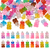  40Pcs 20 Colors Gradient Color Resin Pendants RESI-TA0001-87-2