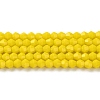 Opaque Solid Color Imitation Jade Glass Beads Strands EGLA-A039-P4mm-D05-1