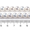 UV Plating Pearlized Glass Pearl Beads Strands GLAA-F128-01B-T1-2
