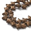 Electroplated Natural Lava Rock Beads Strands G-A251-C01-01C-3