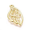 Zinc Alloy Open Back Bezel Pendants PALLOY-E564-67G-2