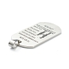 304 Stainless Steel Quote Pendants STAS-H421-11P-3