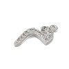 Rack Plating Brass Micro Pave Clear Cubic Zirconia Pendants KK-A224-03M-P-2