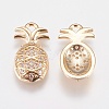 Brass Micro Pave Cubic Zirconia Charms KK-A144-056G-2
