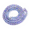 Frosted Spray Painted Glass Beads Strands GLAA-N035-03A-C05-2