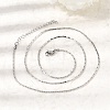 1.3MM 304 Stainless Steel Boston Link Chains Necklaces for Women Men NJEW-Z115-12P-04-3