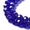 Electroplate Transparent Glass Beads Strands EGLA-A035-T8mm-A06-3