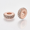 Rose Gold Plated Alloy European Beads X-MPDL-S067-24-2