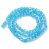 Transparent Electroplate Glass Beads Strands EGLA-A039-T4mm-A19-2