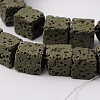 Synthetic Lava Rock Bead Strands G-N0104-8mm-20-1