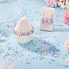 405Pcs Eletroplated Transparent Glass Beads GLAA-TA0003-66C-7