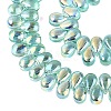 Electroplate Transparent Glass Beads Strands EGLA-N057-01A-03-3