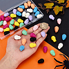 54Pcs 9 Colors Rubberized Style Opaque Acrylic Beads SACR-PH0002-38-3