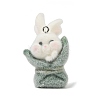 Animal Theme Flocky Opaque Resin Pendants RESI-H042-01P-11-1