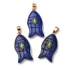 Natural Lapis Lazuli & Synthetic Turquoise Carved Pendants X-G-Z084-01G-09-1