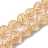Gold Sand Lampwork Beads Strands LAMP-P071-12mm-04-1