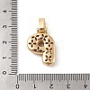 Brass Micro Pave Cubic Zirconia Pendants ZIRC-P121-01G-P-3