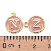Golden Plated Alloy Enamel Charms ENAM-S118-07N-3