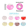 20Pcs Pearlized Resin European Beads RESI-TA0004-36-3