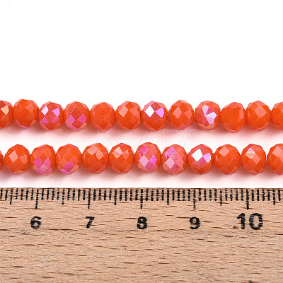 Electroplate Opaque Solid Color Glass Beads Strands LS-EGLA-A044-P6mm-L03-1-1