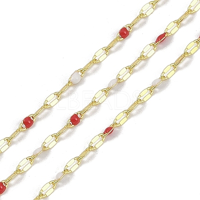 Rack Plating Brass Dapped Chains AJEW-Q153-03G-10-1