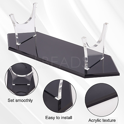 Acrylic Sword Display Easel Stand Holders ODIS-WH0025-146-1