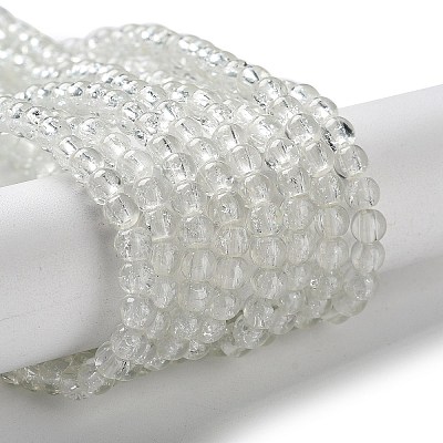 Crackle Glass Beads Strands X-CCG-Q001-4mm-01-1
