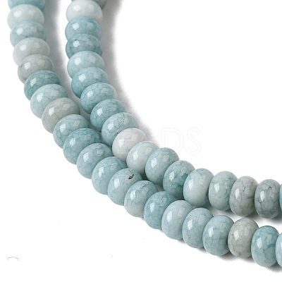 Cracked Opaque Glass Beads Strand X-GLAA-D306-A07-1