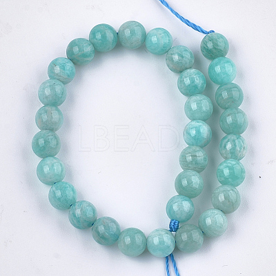 Natural Amazonite Beads Strands G-S333-6mm-022-1
