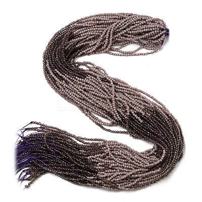 Transparent Gradient Color Glass Beads Strands GLAA-H021-01A-34-1