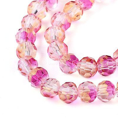 Baking Paint Transparent Glass Beads Strands LS-DGLA-A035-T4mm-A12-1