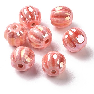 Handmade Pearlized Porcelain Beads PORC-G010-01F-1