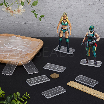 Acrylic Action Figure Display Pedestals LS-ODIS-WH0038-233A-1