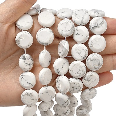 Natural Howlite Beads Strands G-L648-B17-15mm-1