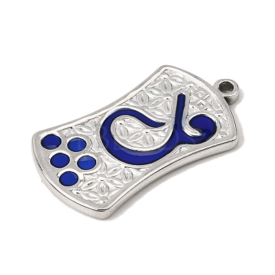 304 Stainless Steel Enamel Pendants CU-CBADA55-01P-1