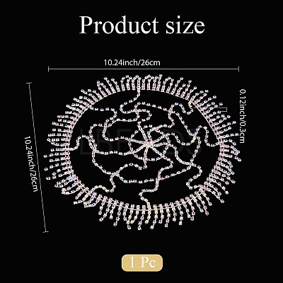 Alloy Rhinestone Mesh Headbands OHAR-WH20007-05P-01-1