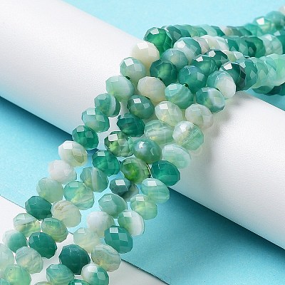 Natural Banded Agate/Striped Agate Beads Strands G-E605-A02-01C-1