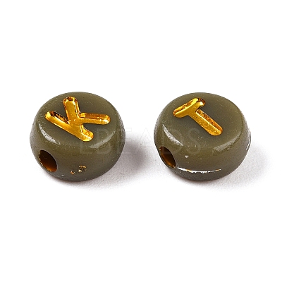 Plating Acrylic Beads PACR-T017-02C-1