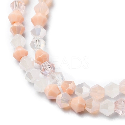 Electroplate Glass Beads Strands EGLA-D018-02A-1
