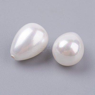 Shell Pearl Half Drilled Beads BSHE-G017-11x8mm-17-1