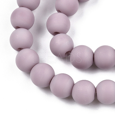 Opaque Glass Beads Strands GLAA-T032-P6mm-MD07-1
