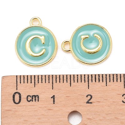 Golden Plated Alloy Enamel Charms ENAM-S118-05C-1