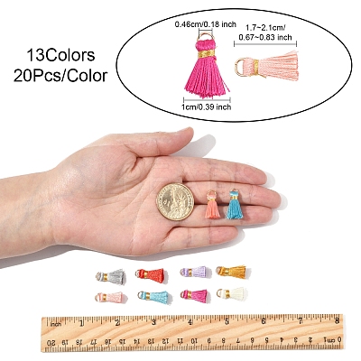 20Pcs Handmade Polycotton(Polyester Cotton) Tassel Decorations FIND-FS0003-27E-1